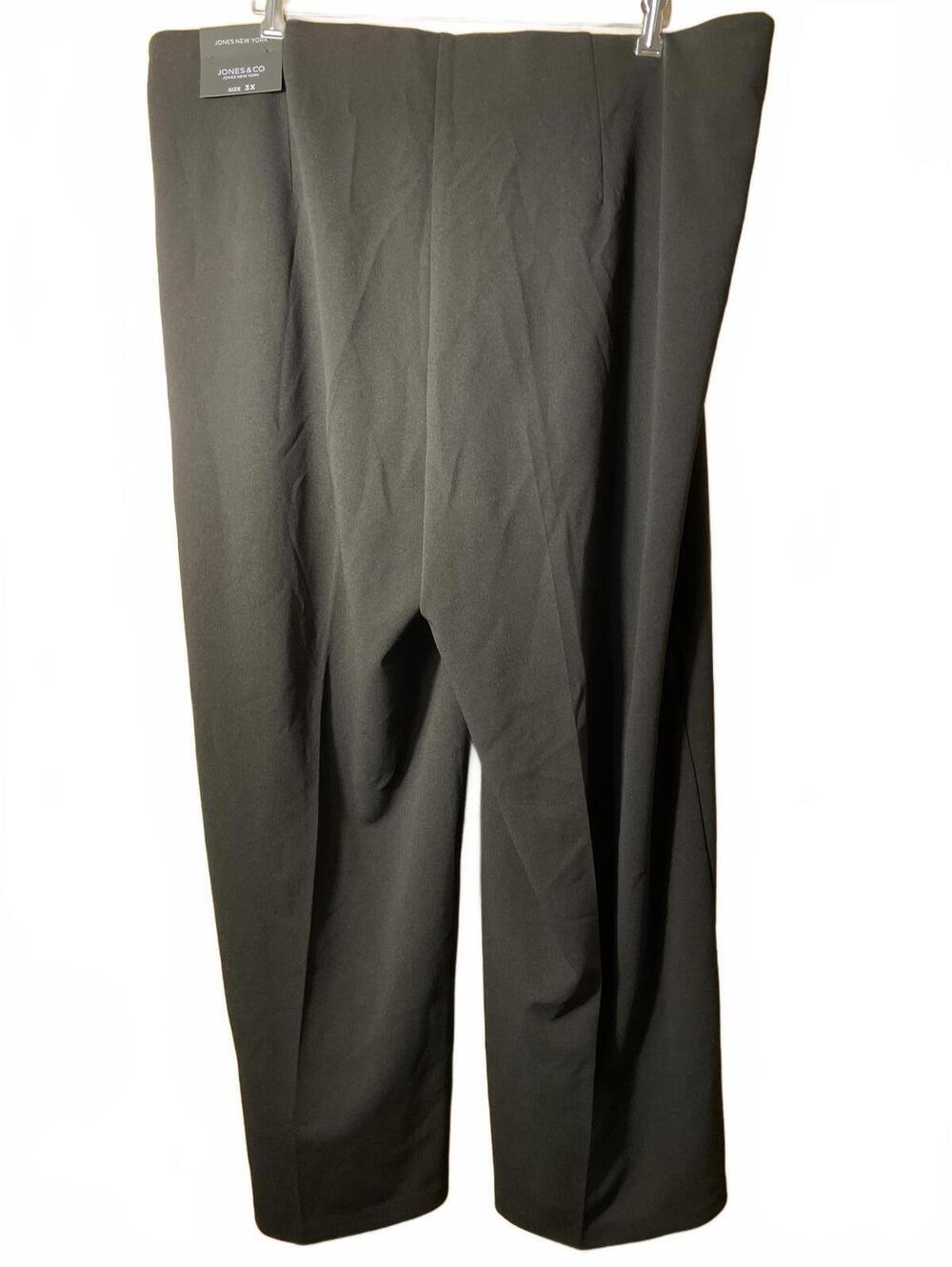 Jones & Co Black Dress Pants Women's Size 3X Black Wide Leg Career Plus Size New - Picture 4 of 6
